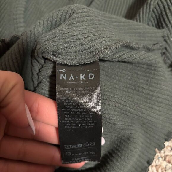 NA-KD Babylock Rib Cardigan in Green- Size XS - Picture 12 of 12